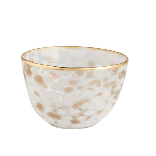 Mud Pie White, Gold, & Tortoise Dip Bowl