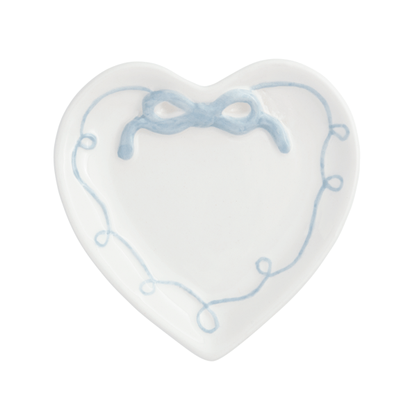 Mud Pie Blue & White Bow Ring Dish