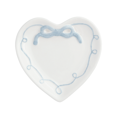 Mud Pie Blue & White Bow Ring Dish