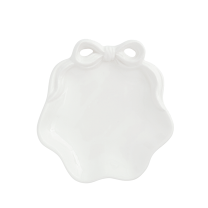 Mud Pie Blue & White Bow Ring Dish