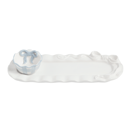 Mud Pie Bow Tray & Dip Set