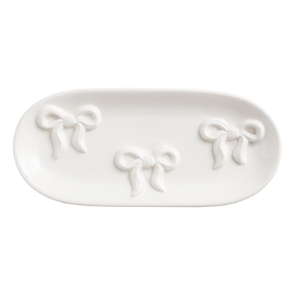 Mud Pie White Bows Everything Tray