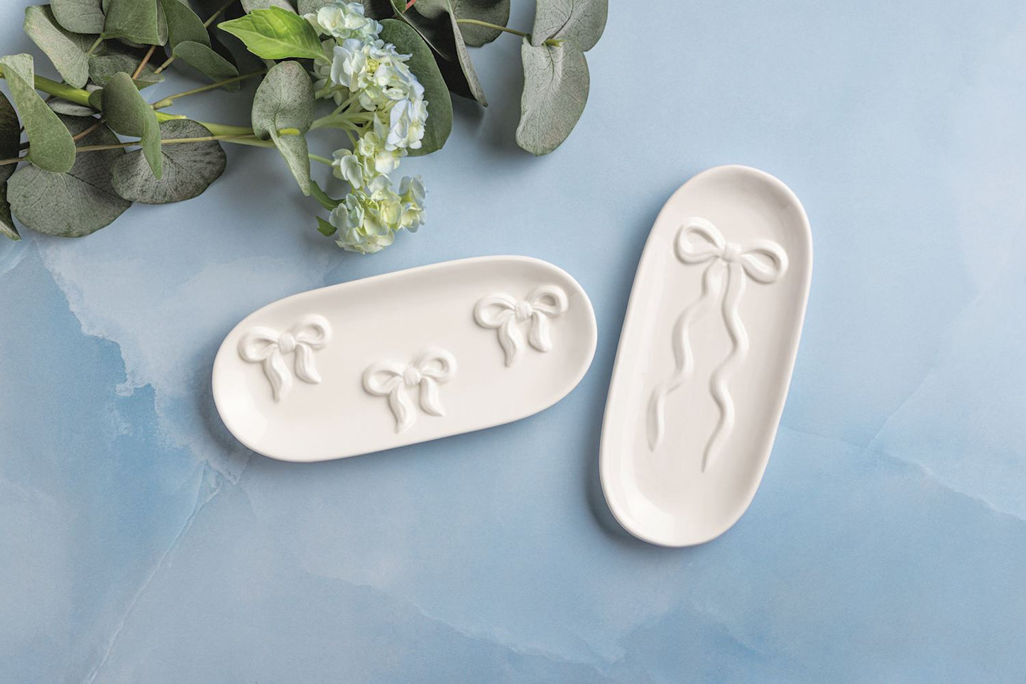 Mud Pie White Bows Everything Tray
