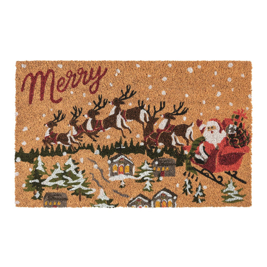 Mud Pie Santa's Sleigh Doormat