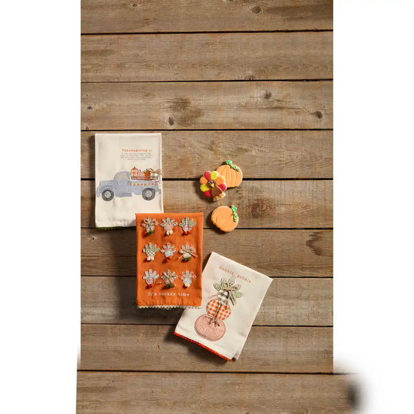 Mud Pie Thanksgiving Applique Towels