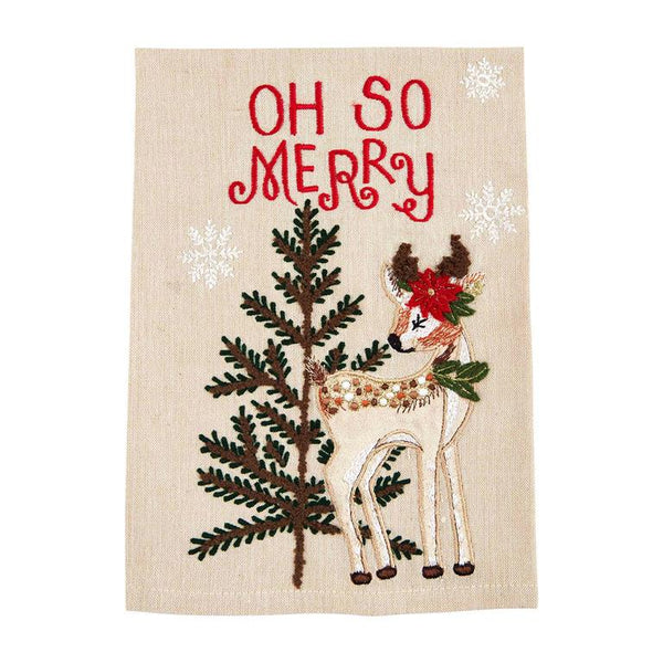 Mud Pie Christmas Embroidered Towels