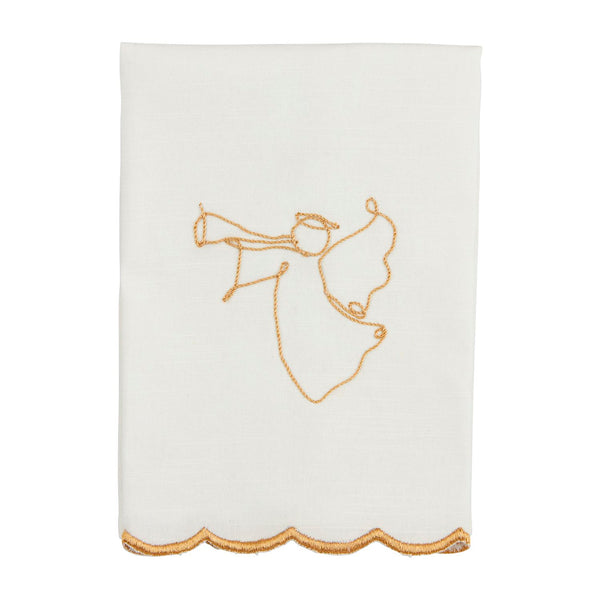 Mud Pie Gold Christmas Scallop Towels