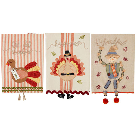 Mud Pie Thanksgiving Dangle Leg Towels