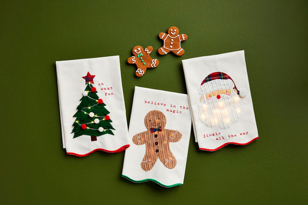 Mud Pie Light-Up Christmas Towels