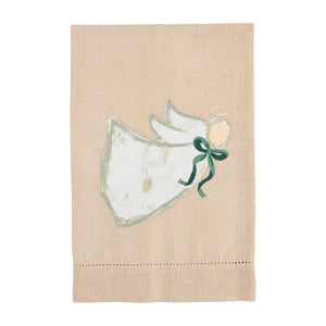 Mud Pie White Christmas Painted Towels