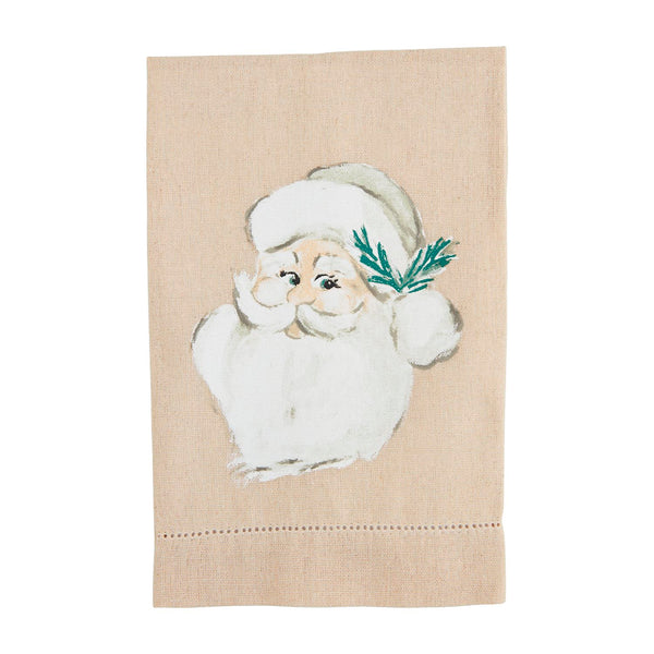 Mud Pie White Christmas Painted Towels