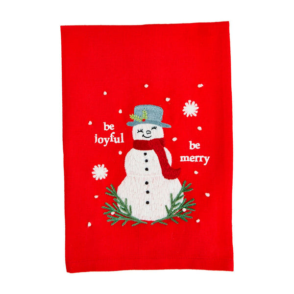 Mud Pie Classic Christmas Embroidered Towels