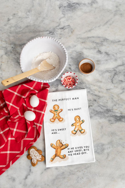 Mud Pie Gingerbread Man Towels