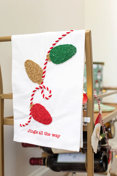 Mud Pie Beaded Christmas Towels