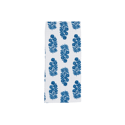 Mud Pie Blue Block Towel