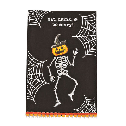 Mud Pie Skeleton Hallow Printed Towel