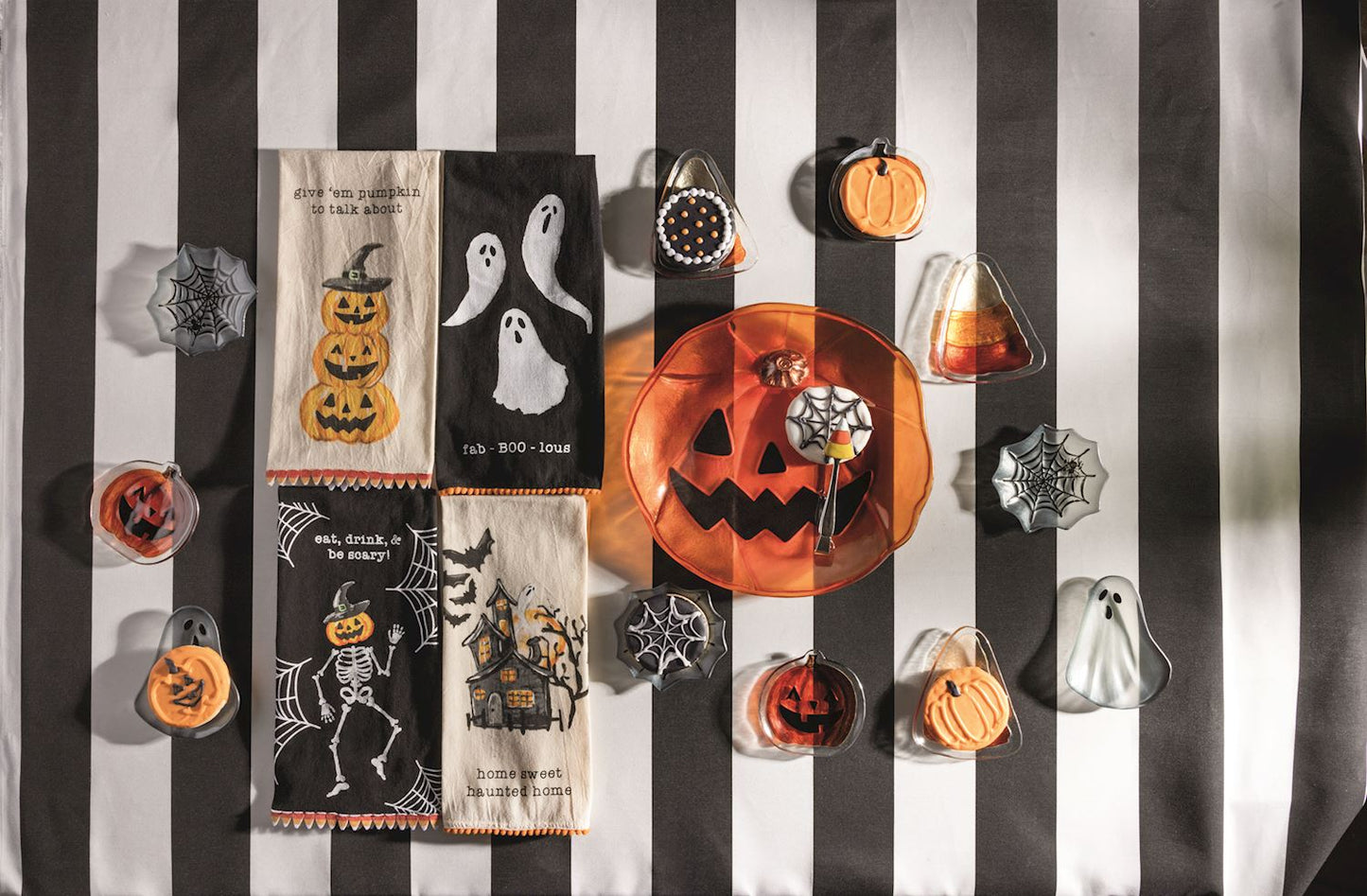 Mud Pie Pumpkins Hallow Printed Towel