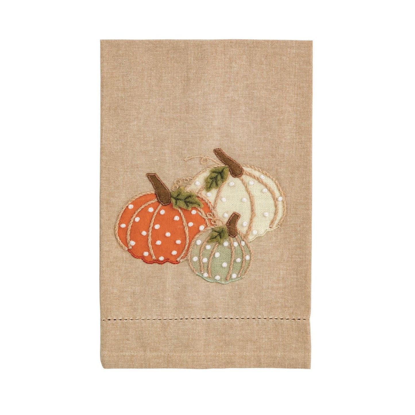 Mud Pie Pumpkin French Knot Towels