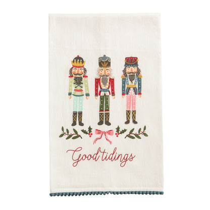 Mud Pie Christmas Pom Trim Towels