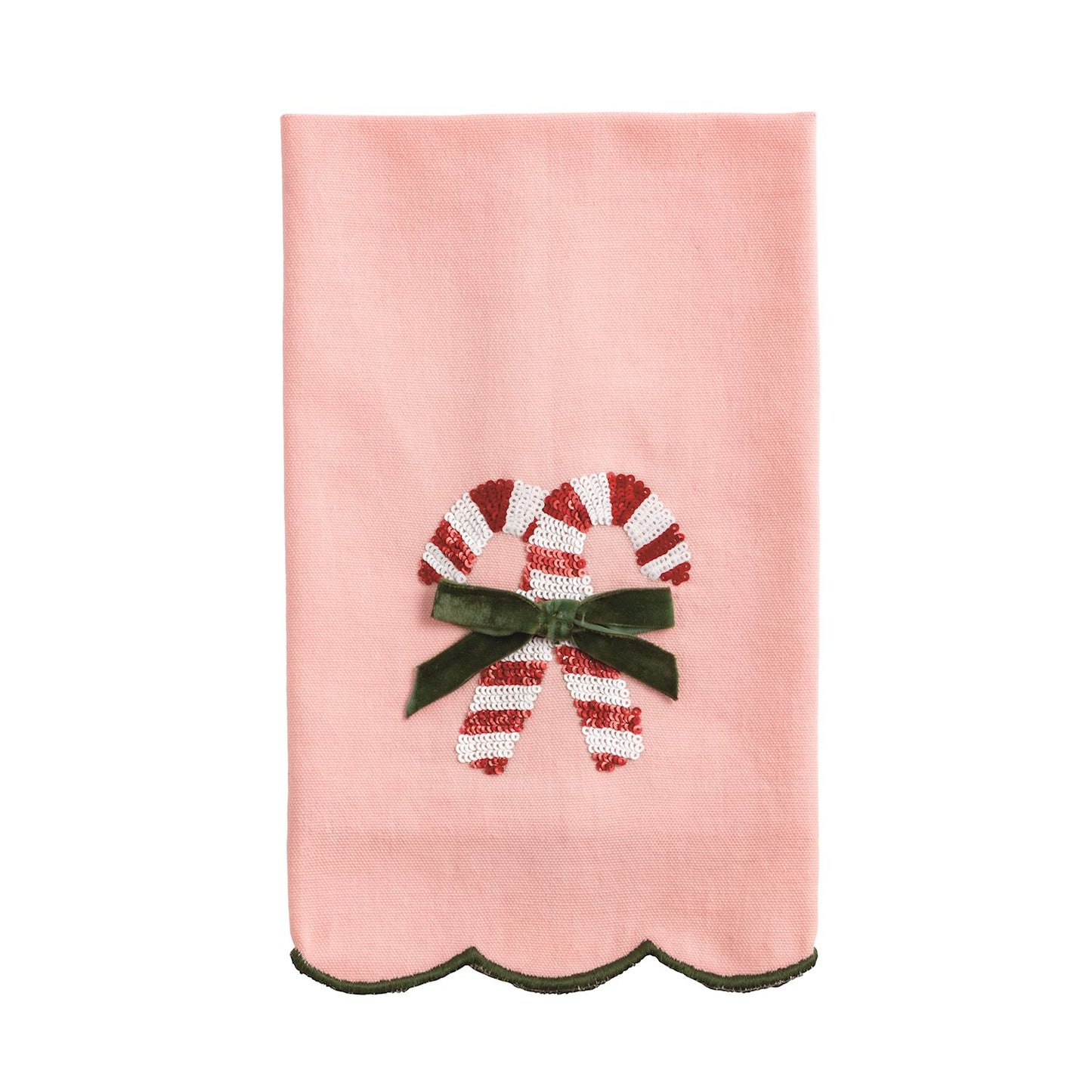 Mud Pie Christmas Sequin Scallop Towels