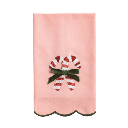 Mud Pie Christmas Sequin Scallop Towels