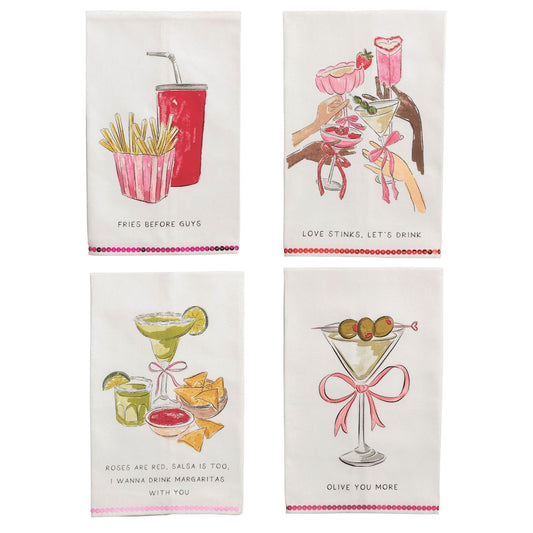 Mud Pie Valentine's Sequin Towels