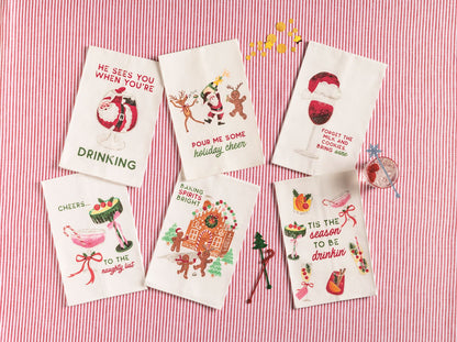 Mud Pie Holiday Drinking Towels