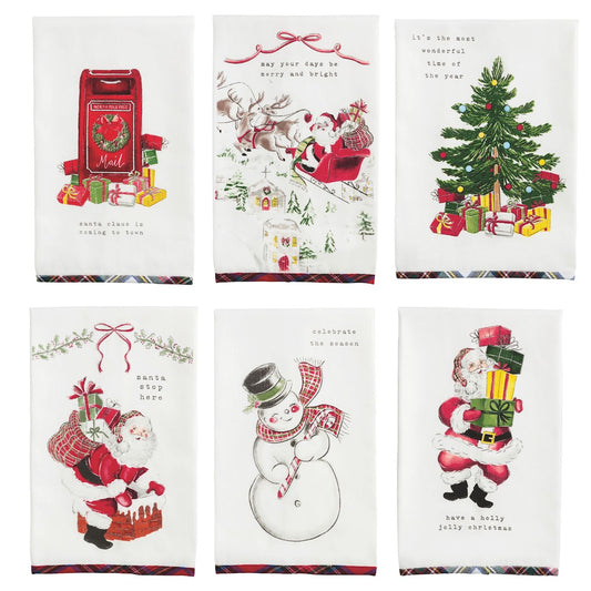 Mud Pie Classic Christmas Printed Towels