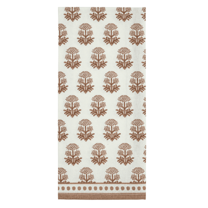 Mud Pie Blooms Taupe Printed Towel