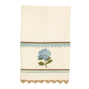 Mud Pie Floral Embroidered Waffle Towel