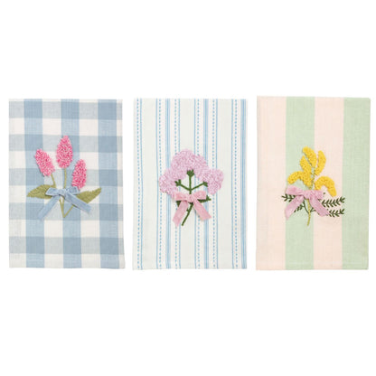 Mud Pie Flower Embroidery Towel