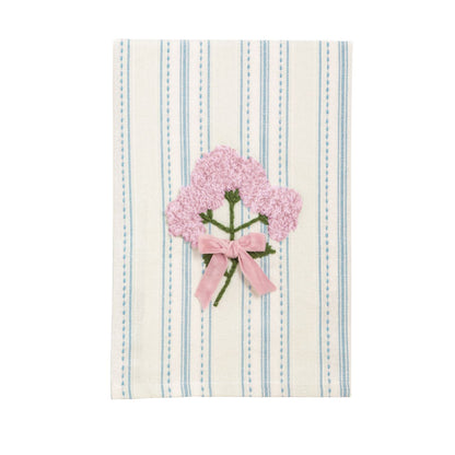 Mud Pie Flower Embroidery Towel