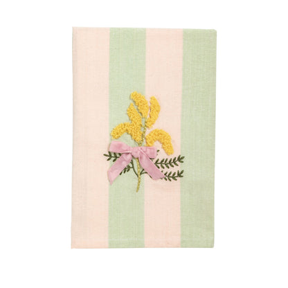 Mud Pie Flower Embroidery Towel