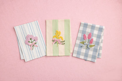 Mud Pie Flower Embroidery Towel
