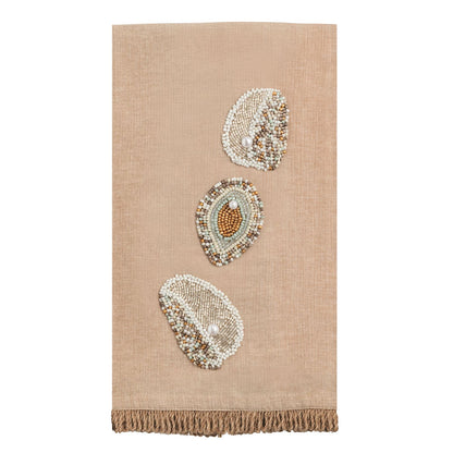 Mud Pie Beaded Oyster Towel