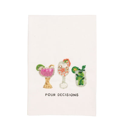 Mud Pie Beaded Bar Towels