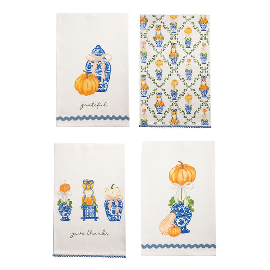 Mud Pie Pumpkin Topiary Towels