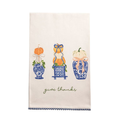 Mud Pie Pumpkin Topiary Towels