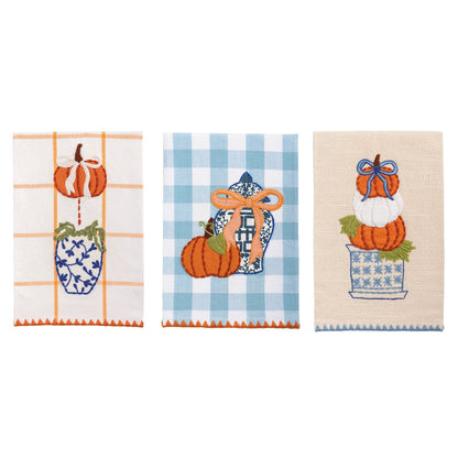 Mud Pie Pumpkin Appliqué Topiary Towel