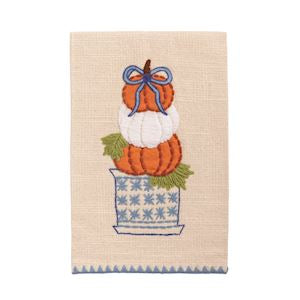 Mud Pie Pumpkin Appliqué Topiary Towel