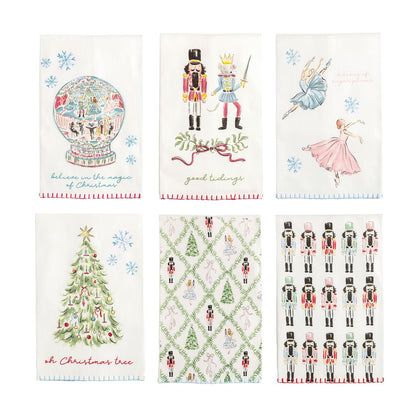 Mud Pie Nutcracker Hemstitch Towels