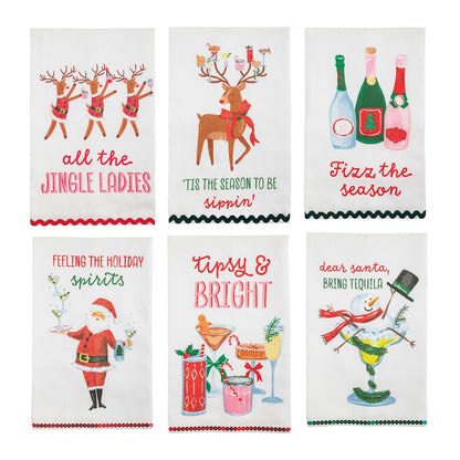 Mud Pie Holiday Bar Glitter Towels