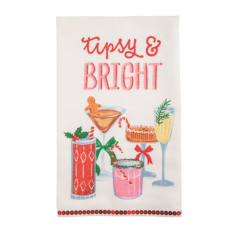 Mud Pie Holiday Bar Glitter Towels