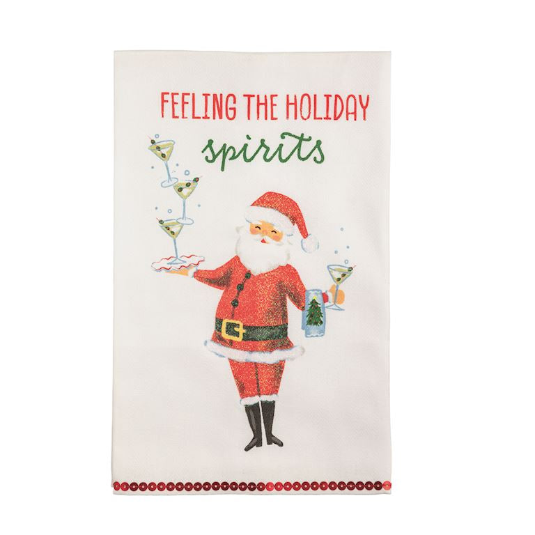 Mud Pie Holiday Bar Glitter Towels
