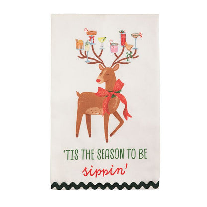 Mud Pie Holiday Bar Glitter Towels