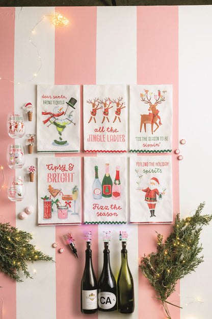 Mud Pie Holiday Bar Glitter Towels