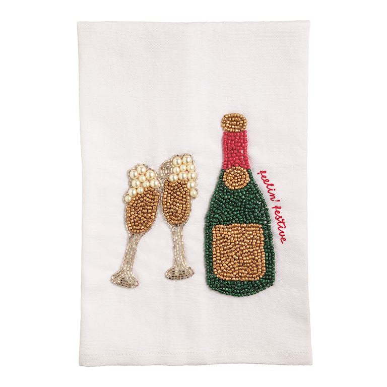 Mud Pie Christmas Bar Beaded Towels