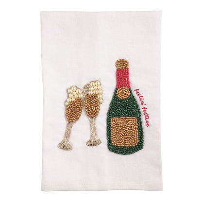 Mud Pie Christmas Bar Beaded Towels