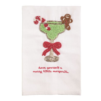 Mud Pie Christmas Bar Beaded Towels