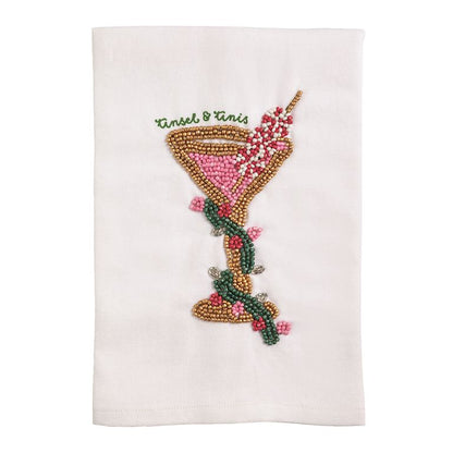 Mud Pie Christmas Bar Beaded Towels